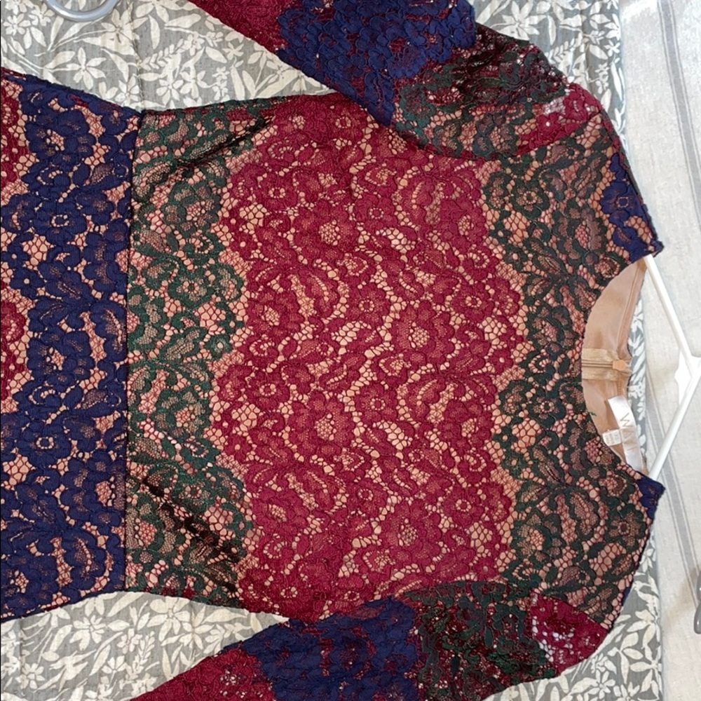 Tri color fall dress